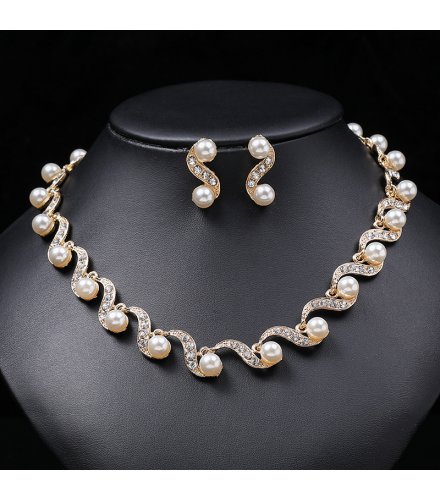 SET712 - Pearl Gem Necklace Jewellery set